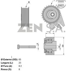 POLIA AUX DYV752 CORSA/MERIV/MONT 1.8 8V