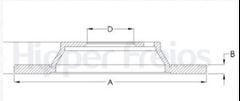 DISCO FREIO TS VENT VW GOLF 1.6 13/...