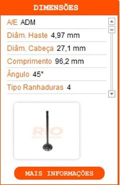 VALV ADM FORD KA 1.0 12V 3 CIL.