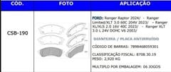 PAST FREIO DT RANGER 2.0/3.0 23/...