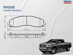 PAST FREIO DT DODGE RAM 2500/3500 21/..