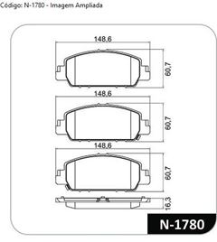 PAST FREIO DT HRV 15/20 CIVIC 23/...