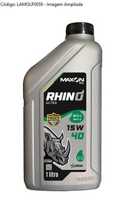 OLEO LUB RHINO ULTRA 15W40 API CI4 ACEA