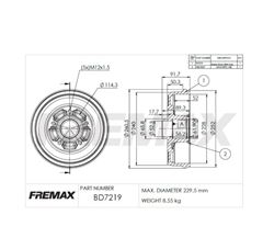 TAMB FREIO TS DUSTER/CAPTUR 1.6/2.0 17/.