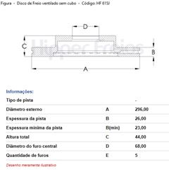 DISCO FREIO DT VENT KICKS 1.0 TURBO 26/.