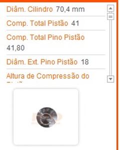 PISTAO C/ANEIS ARGO/MOB/FIREFLY 3CIL STD